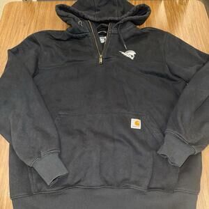 Carhartt Rain Defender  1/4 Zip Men Large Loose Fit Black (west Salem High Logo)